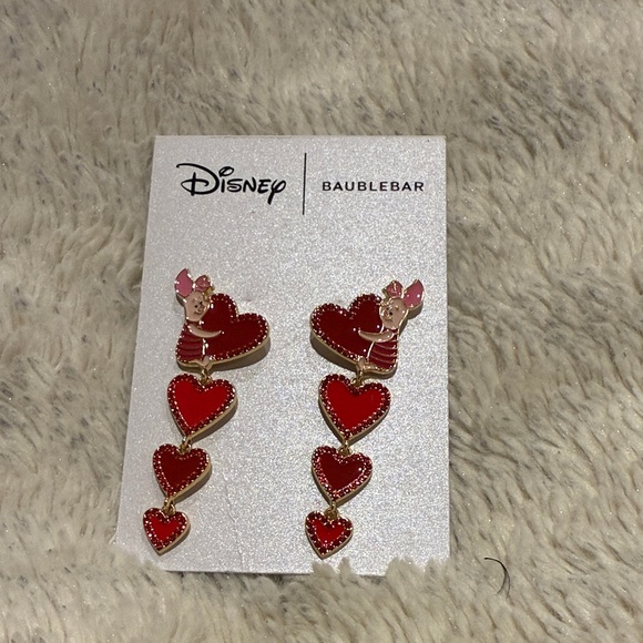 BaubleBar Jewelry - New Baublebar x Disney Winnie Pooh Piglet Valentine's Day Earrings Hearts Dangle